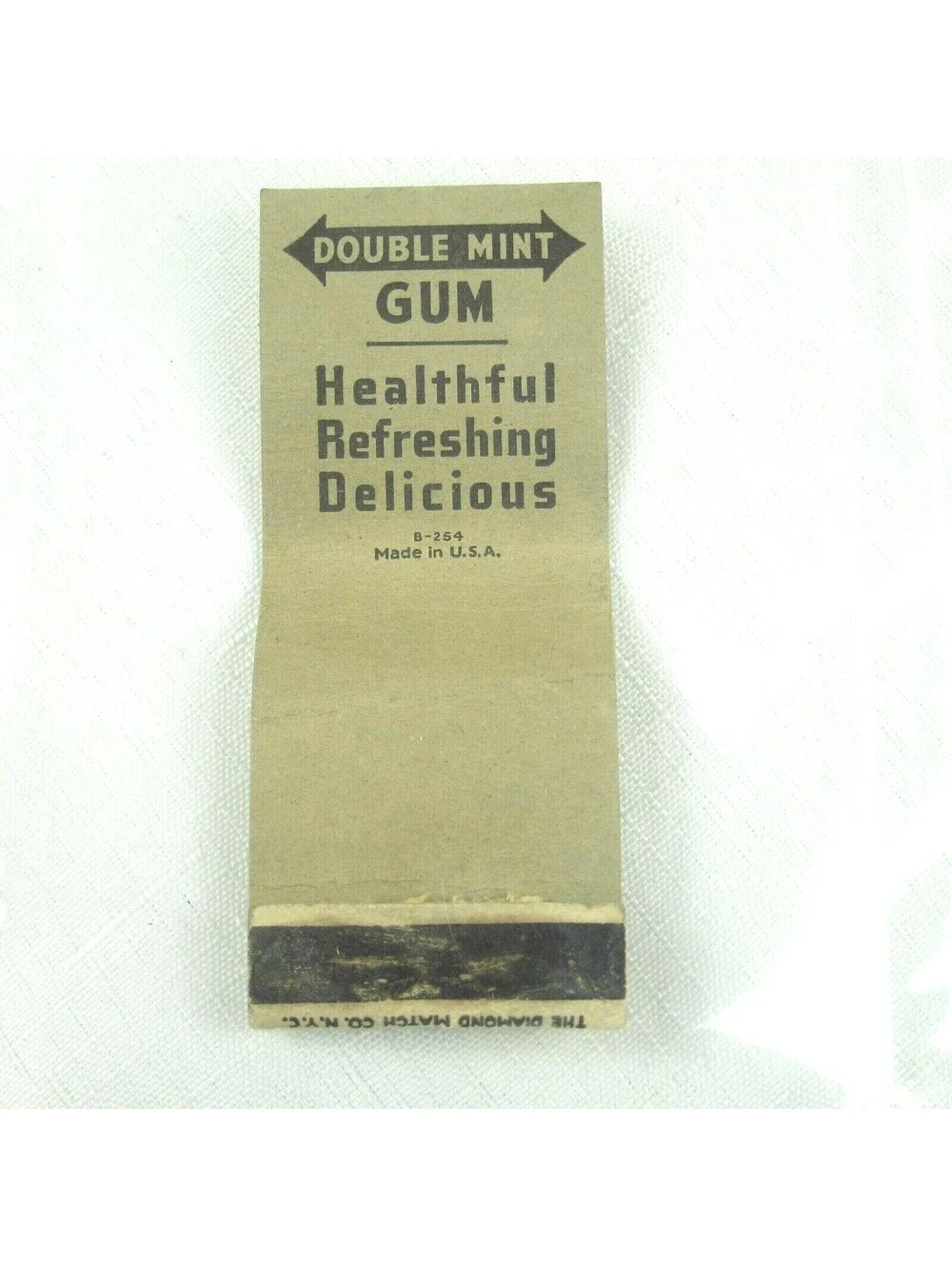 3 Vintage Matchbook Covers Wrigley's Double Mint & Fan Tan Chewing Gum Dayton OH